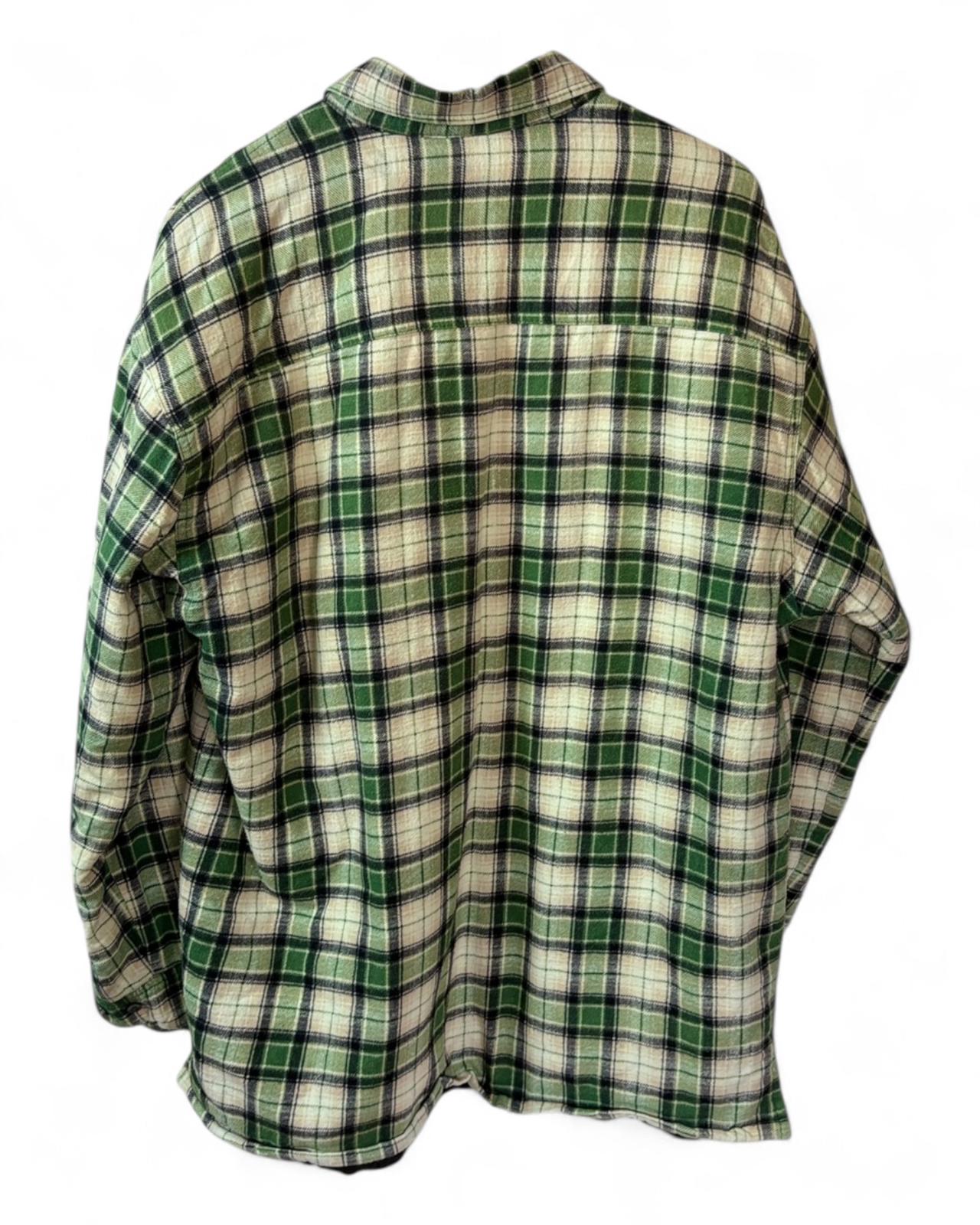 Vintage Plaid Green Flannel Shirt Mens Red Mill XL