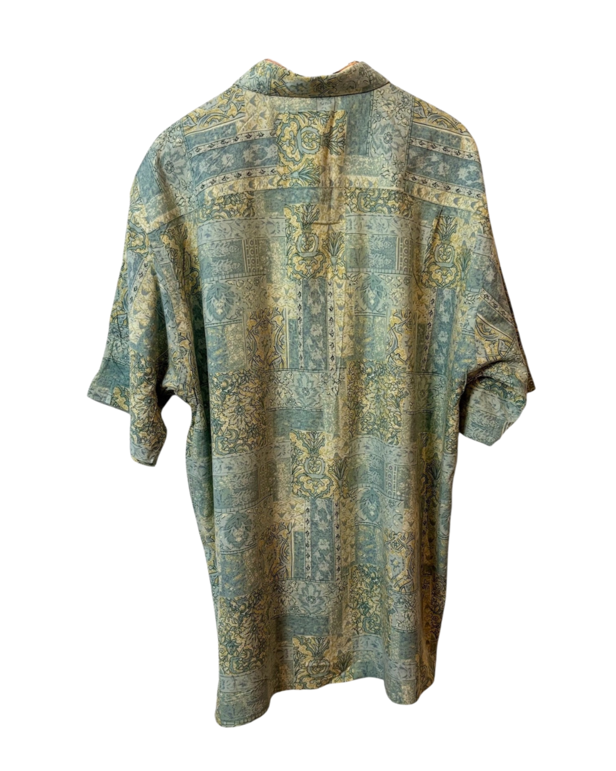 Vintage Shirt - Arnold Palmer - Floral - Mosaic - Button up -Front Pocket - L