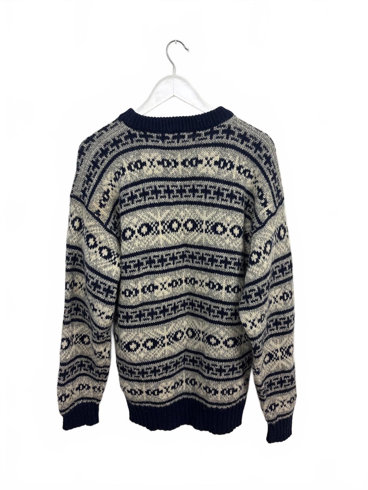 Vintage Eddie Bauer Wool Blend Patterned Sweater Large