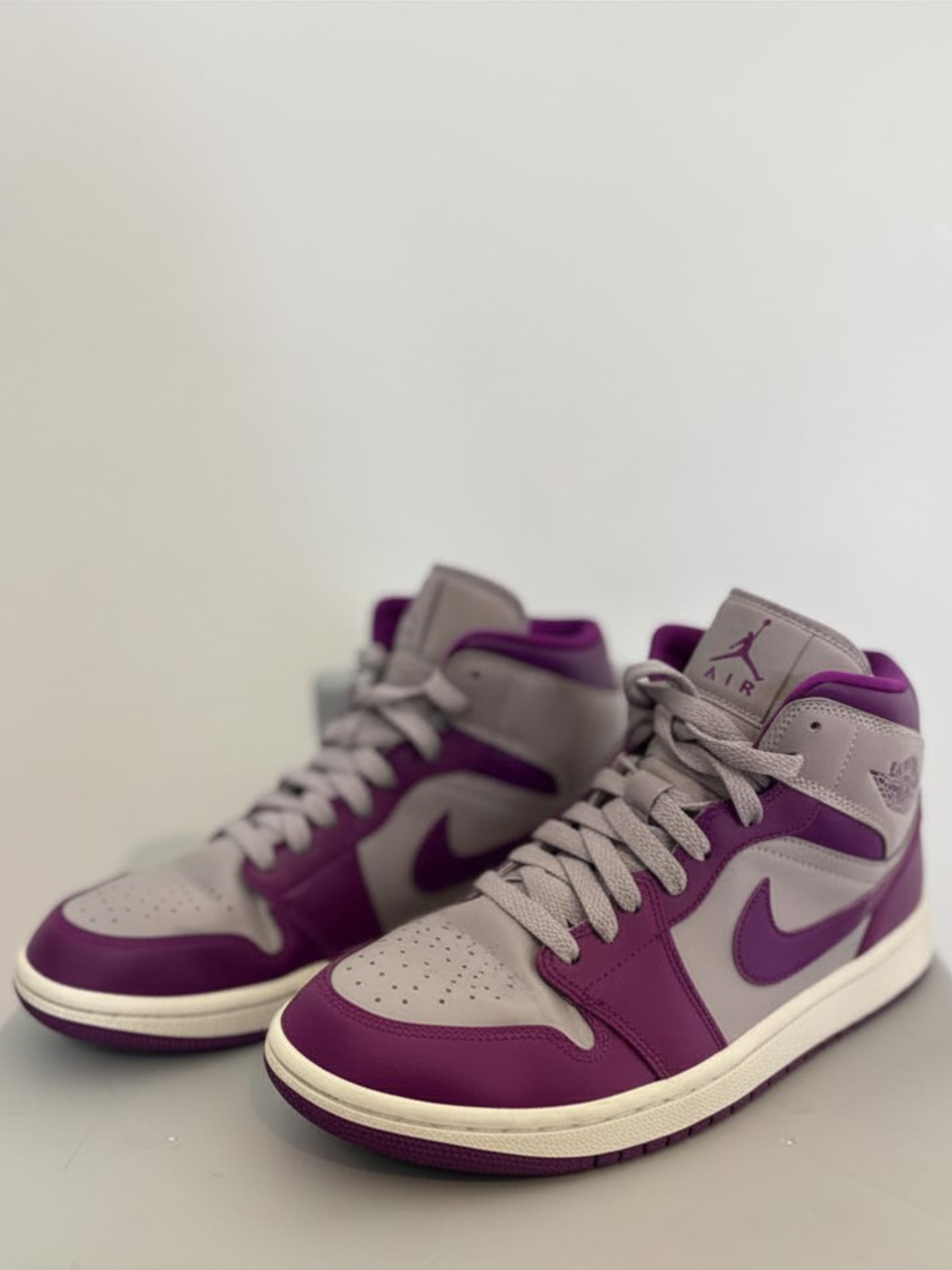 Air Jordan 1 Mid Sneakers Sky J Purple Grey Colour High Tops Size 7