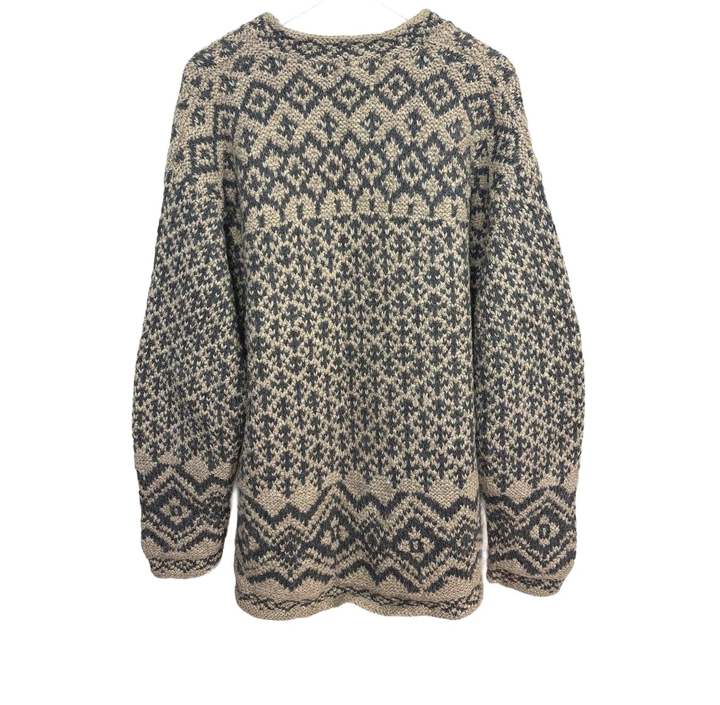 Vintage 90's Davis & Squire Men's Sweater Knitted Round Neck Diamond Pattern XL