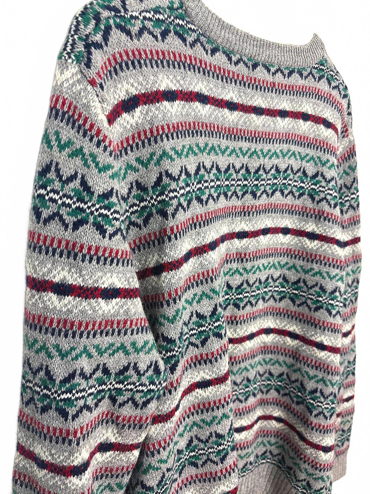 Vintage Y2K Sonoma Men's Unisex Multicoloured Patterned Crew Neck Sweater XL