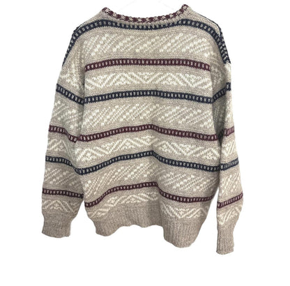 Vintage 90's Moffat Woolens Mens Womens Patterned Knit Wool Sweater Thick Knit
