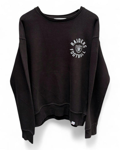 NFL Raiders Football Mens Black Crewneck Sweater Large
