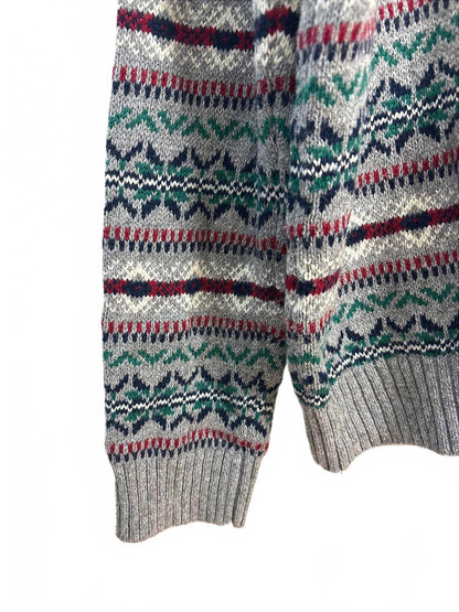 Vintage Y2K Sonoma Men's Unisex Multicoloured Patterned Crew Neck Sweater XL