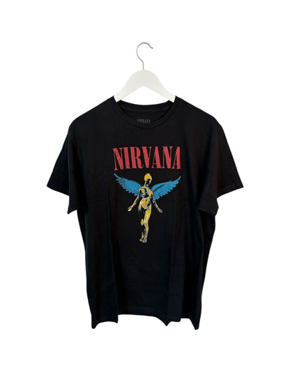Official Nirvana Mens Unisex Black In Utero Album Graphic T Shirt Size L