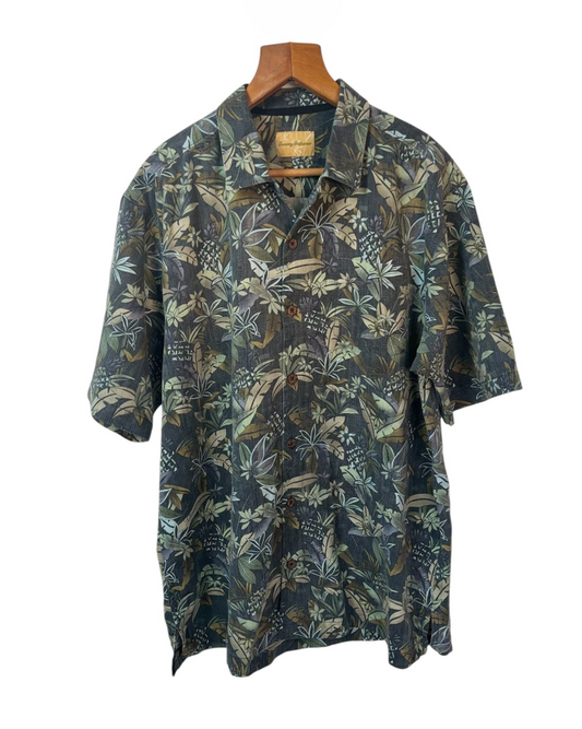 Vintage - Tommy Bahama - Nuetral Multicolour - Floral - Silk - Aloha -M