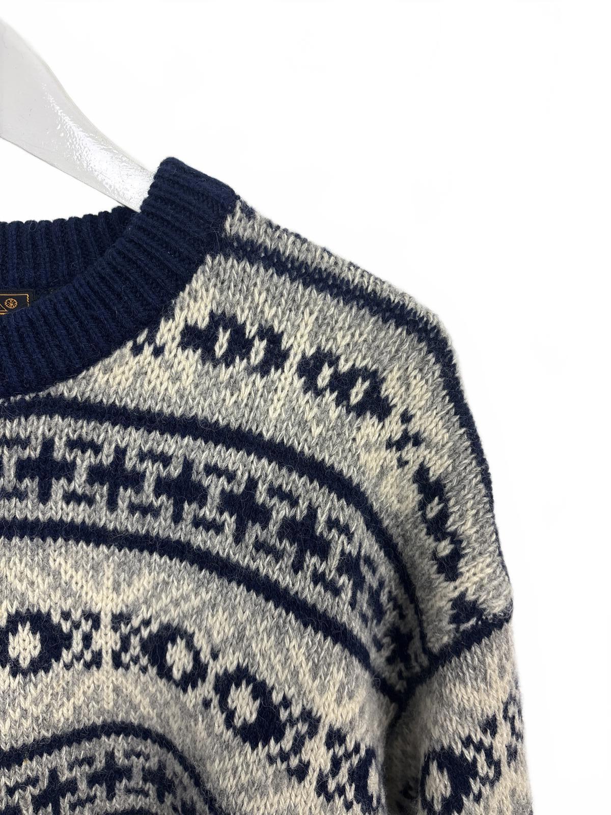 Vintage Eddie Bauer Wool Blend Patterned Sweater Large