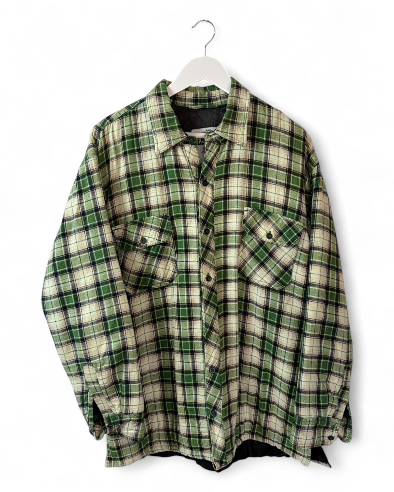 Vintage Plaid Green Flannel Shirt Mens Red Mill XL