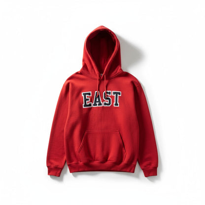 EAST Red Mens Graphic Hoodie Pullover Size Large