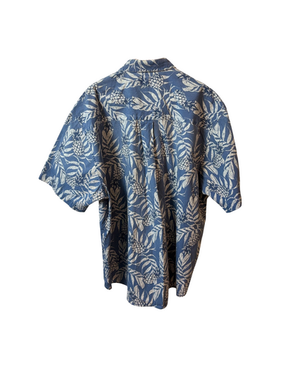 Vintage Natural Issue - Shirt - Floral - Pineapple Print - Aloha Shirt - Short Sleeve -L