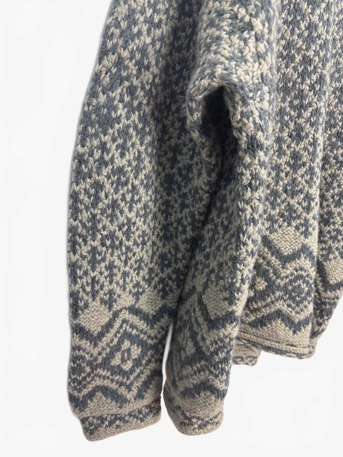 Vintage 90's Davis & Squire Men's Sweater Knitted Round Neck Diamond Pattern XL