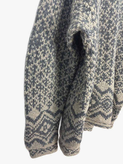 Vintage 90's Davis & Squire Men's Sweater Knitted Round Neck Diamond Pattern XL