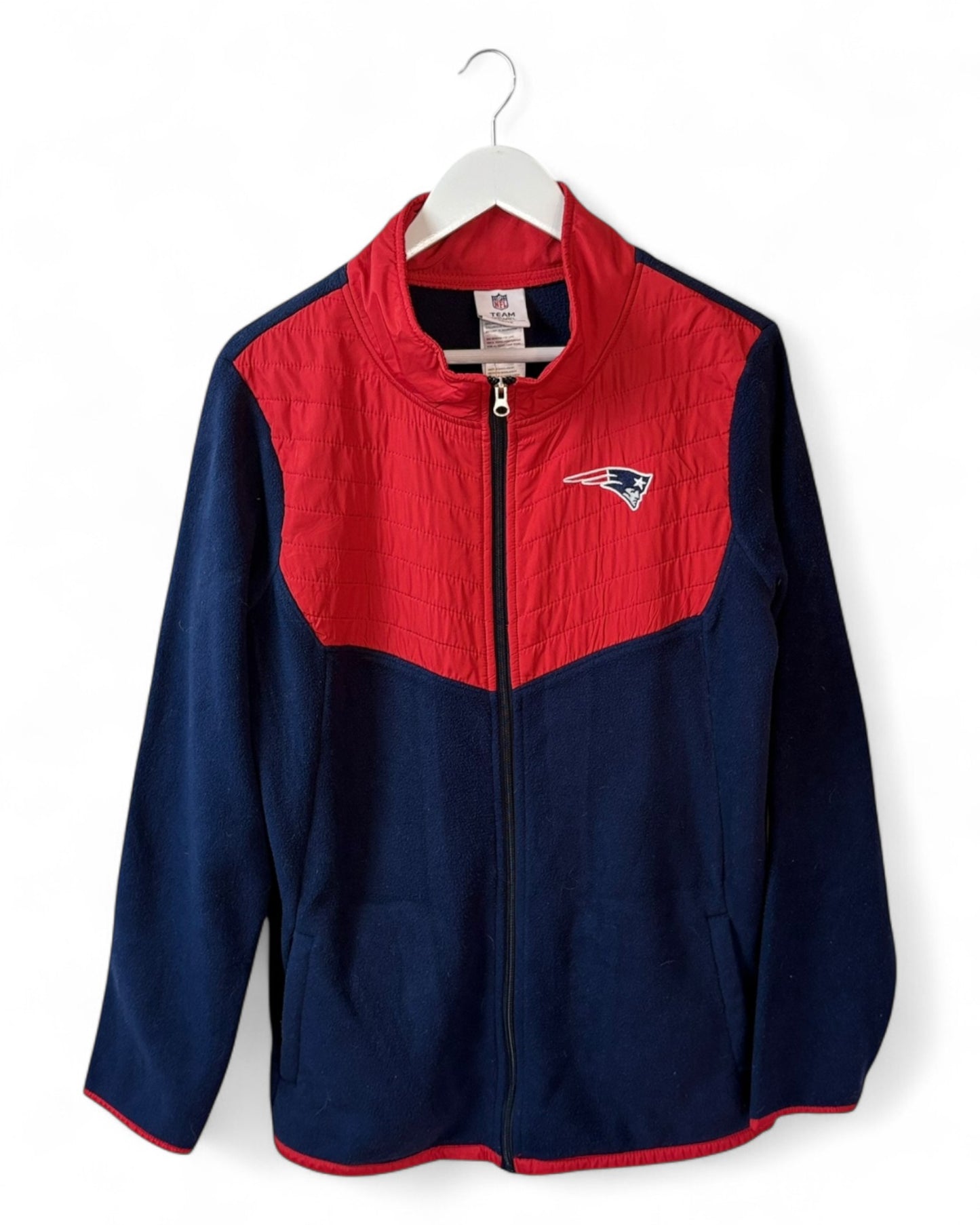 NFL New England Patriots Unisex Blue Fleece Jacket Logo Size Medium