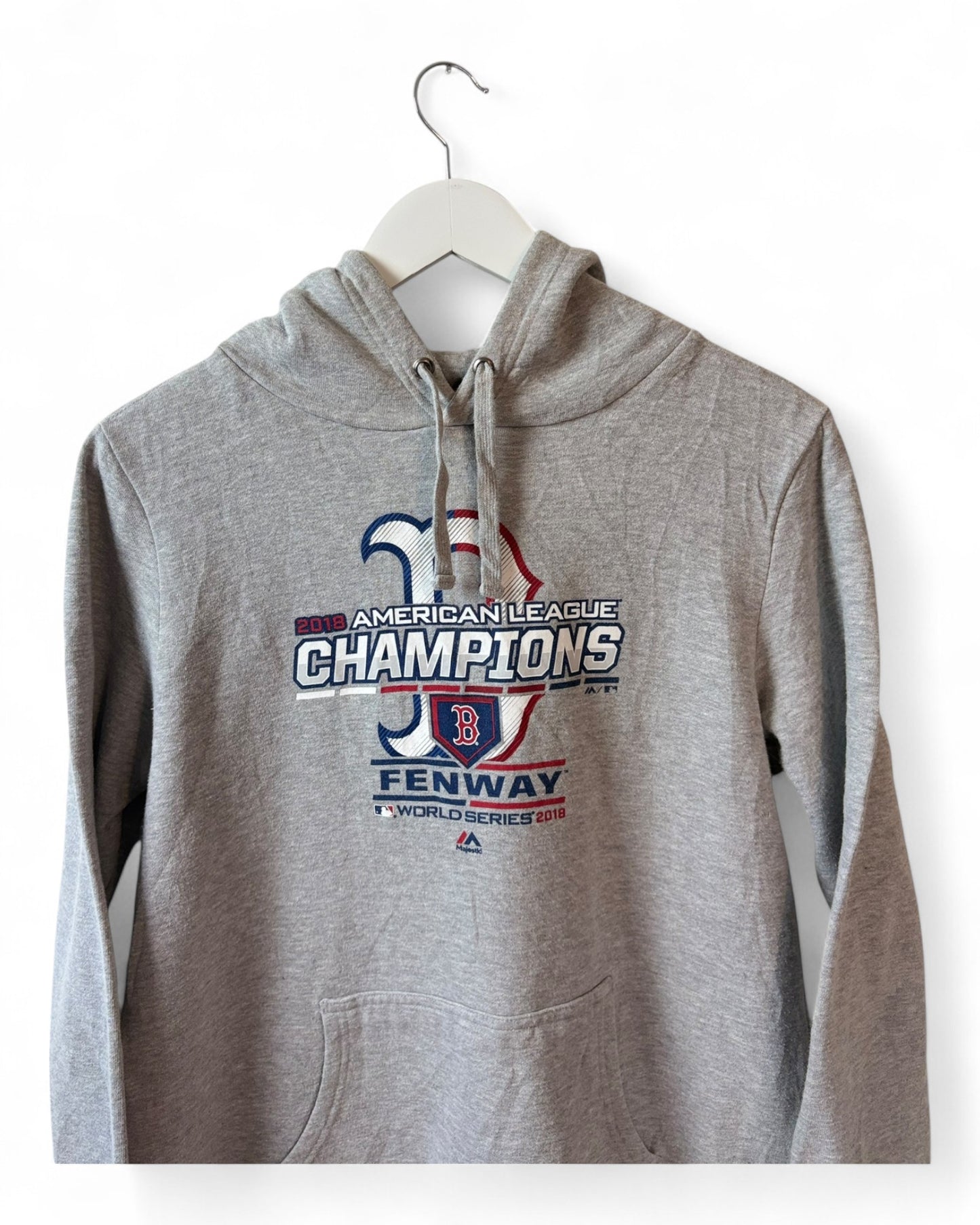 MLB Boston Red Sox Mens Grey Hoodie Graphic Champions Size Large