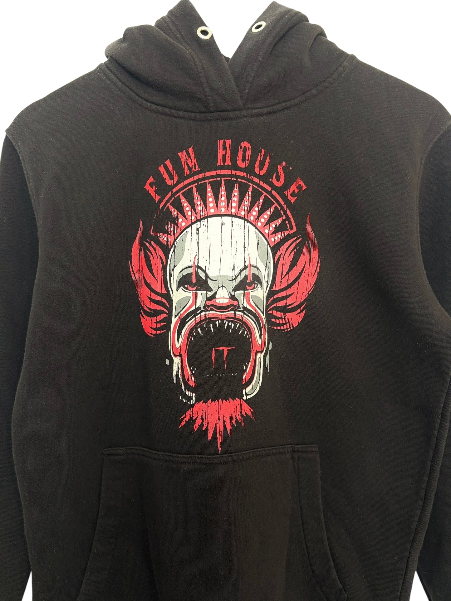 IT Chapter Two Movie Hoodie Clown Black Fun House Graphic Pullover Hoodie Medium