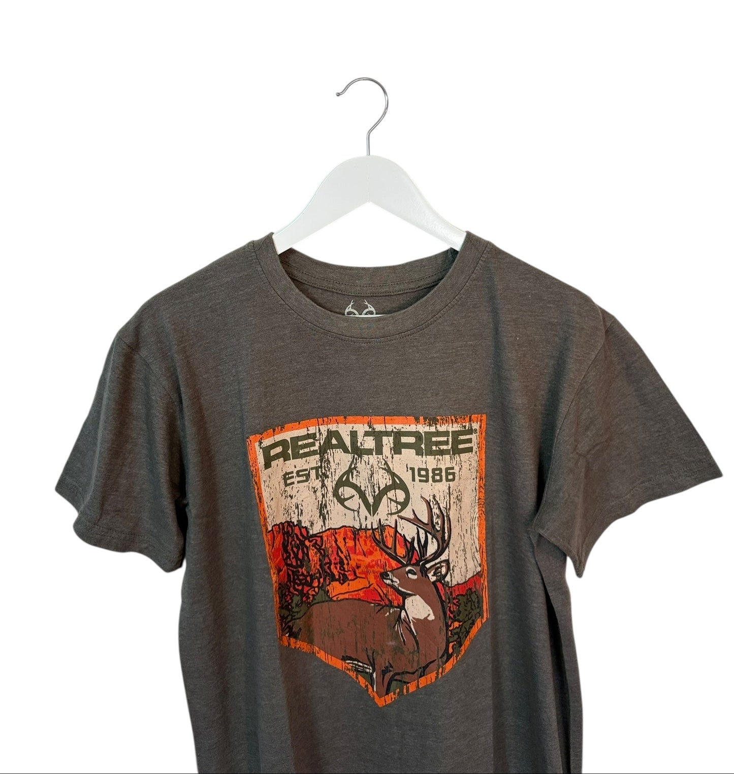 Realtree Mens Graphic Print Deer Outdoors T Shirt Size Medium