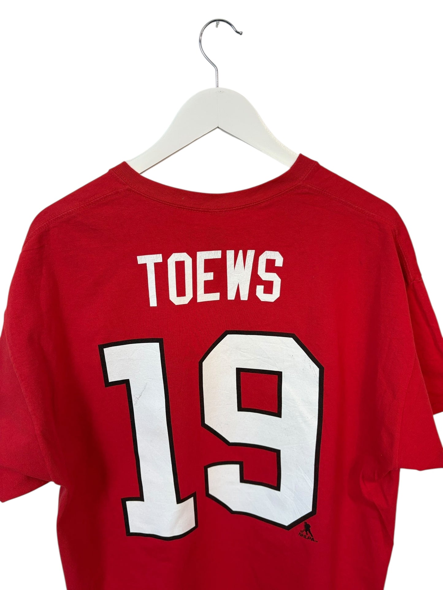 Chicago Blackhawks Mens Red Graphic T Shirt Head Logo Size Large