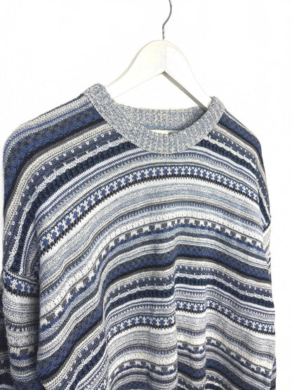 Vintage 90's St. John's Bay Patterned Crew Neck Sweater XL