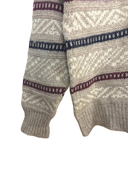Vintage 90's Moffat Woolens Mens Womens Patterned Knit Wool Sweater Thick Knit