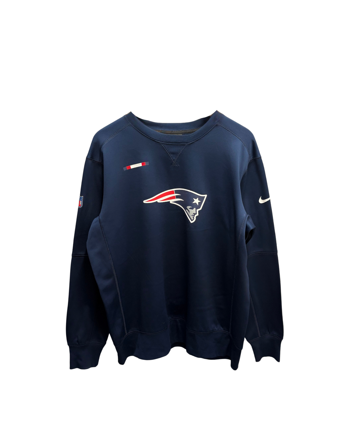 Nike New England Patriots Mens Navy Crew Neck Sweatshirt Size L