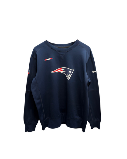Nike New England Patriots Mens Navy Crew Neck Sweatshirt Size L