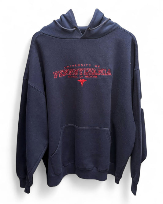 University of Pennsylvania Unisex Navy Hoodie School of Medicine Size XXL
