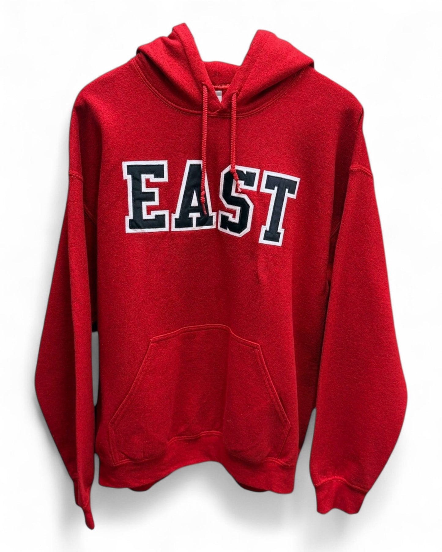 EAST Red Mens Graphic Hoodie Pullover Size Large
