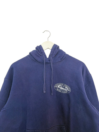 Navy Papa'aloa Hawaii Graphic Logo Tropical Pullover Hoodie Size XL