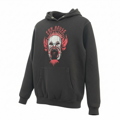 IT Chapter Two Movie Hoodie Clown Black Fun House Graphic Pullover Hoodie Medium