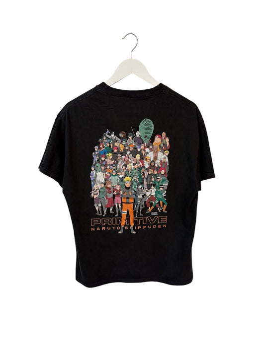 Primitive Naruto Shippuden Mens Unisex Black Anime Graphic T Shirt Size Large