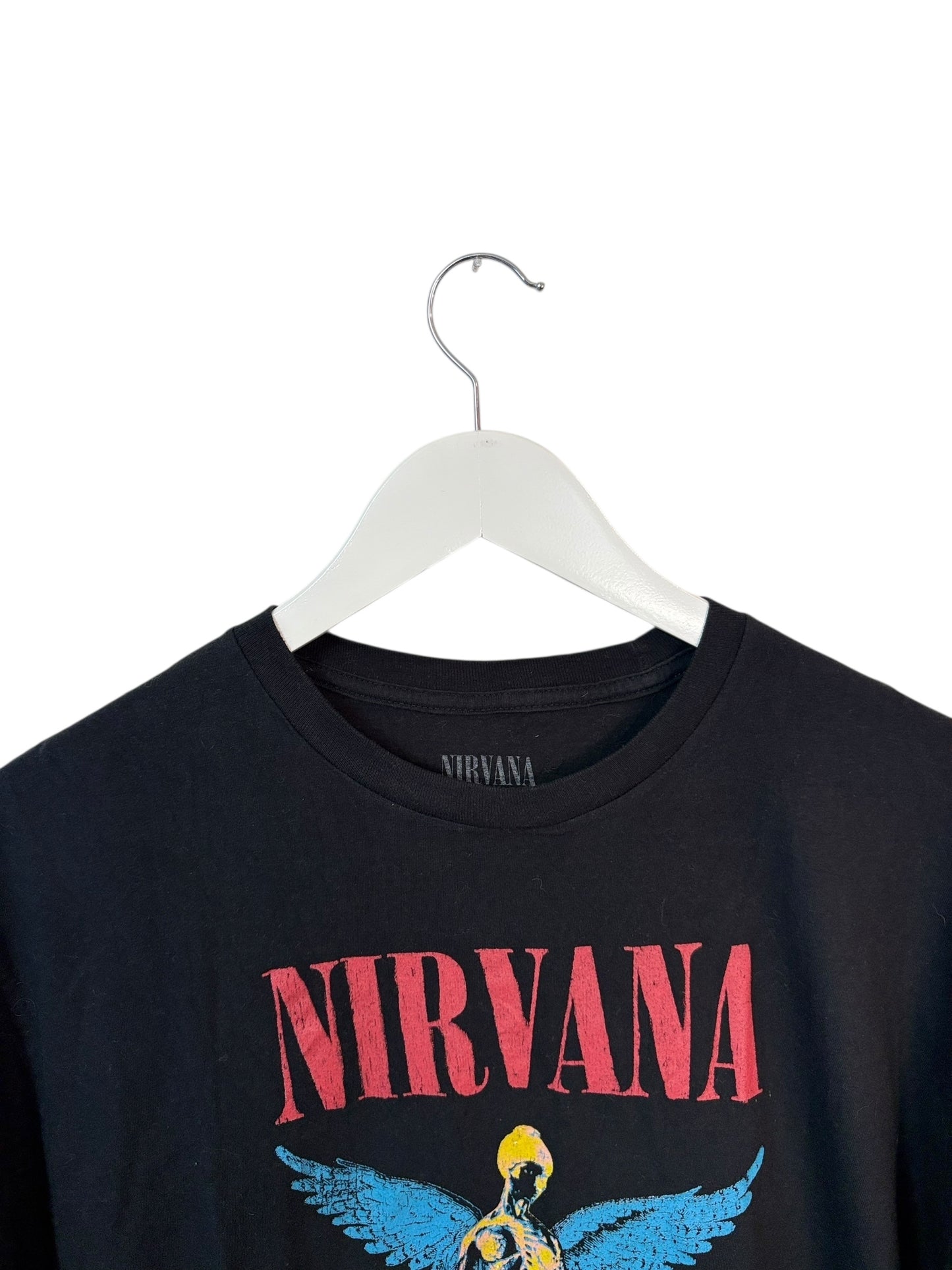 Official Nirvana Mens Unisex Black In Utero Album Graphic T Shirt Size L