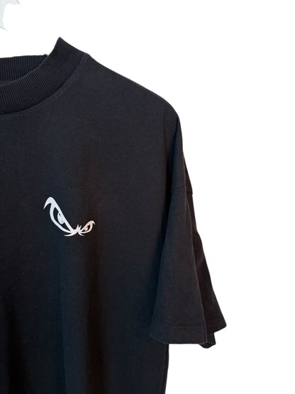 No Fear Mens T Shirt Black Graphic Eye Logo Streetwear Size L