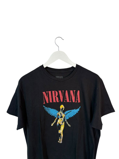 Official Nirvana Mens Unisex Black In Utero Album Graphic T Shirt Size L