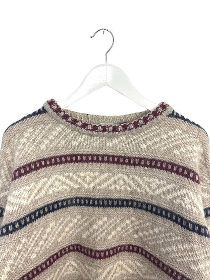 Vintage 90's Moffat Woolens Mens Womens Patterned Knit Wool Sweater Thick Knit