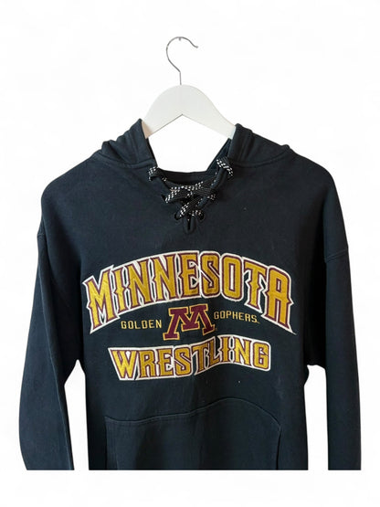 Minnesota Gophers Golden Mens Black Hoodie Wrestling Graphic Size Medium