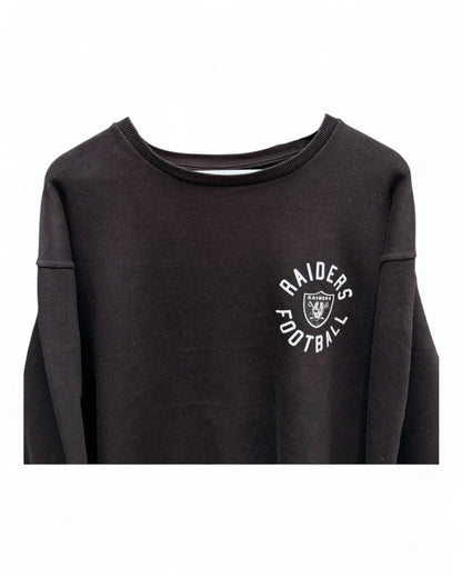 NFL Raiders Football Mens Black Crewneck Sweater Large