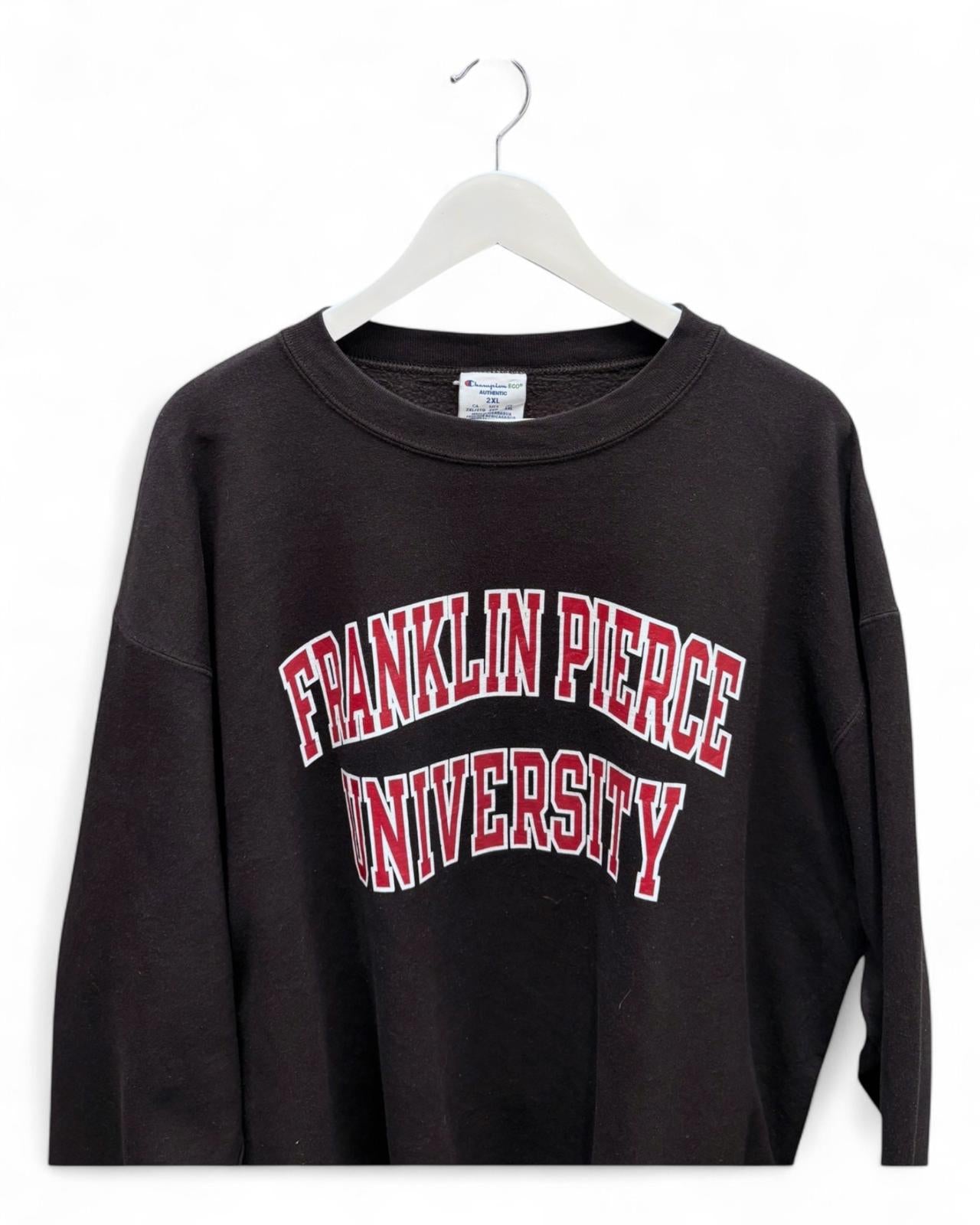 Champion Franklin University Mens Womens Black Red Sweater XL