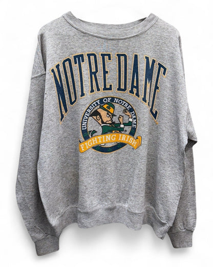 Fighting -Irish- Notre-Dame-Grey-Graphics-Sweater-XL