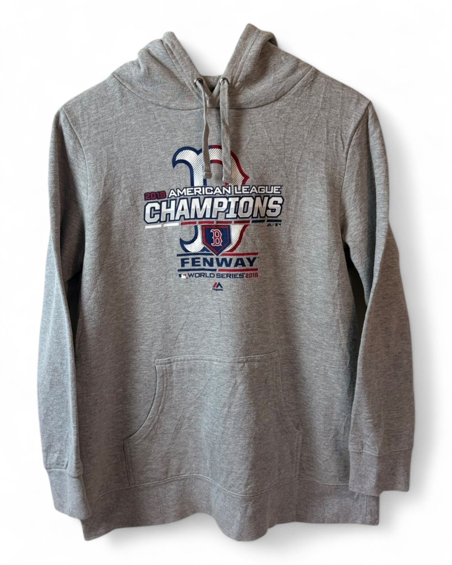MLB Boston Red Sox Mens Grey Hoodie Graphic Champions Size Large