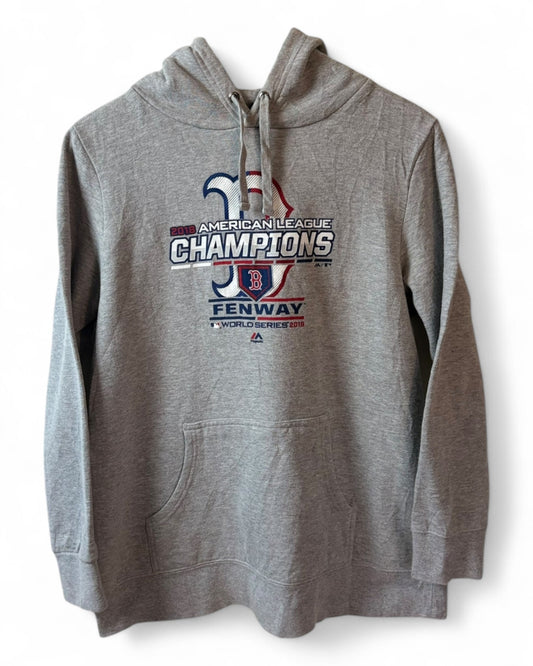 MLB Boston Red Sox Mens Grey Hoodie Graphic Champions Size Large