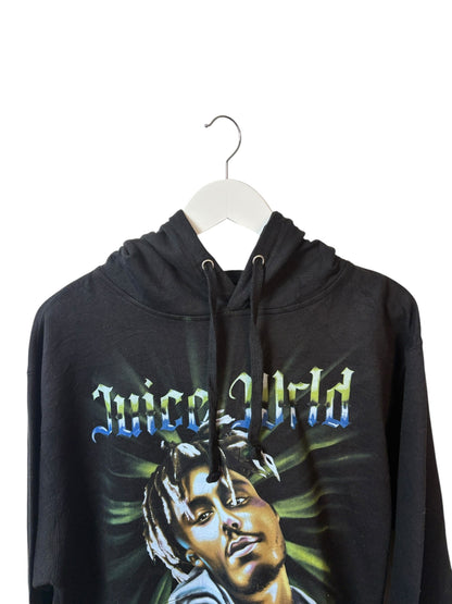 Juice WRLD Mens Black Graphic Hoodie Portrait Print Size L