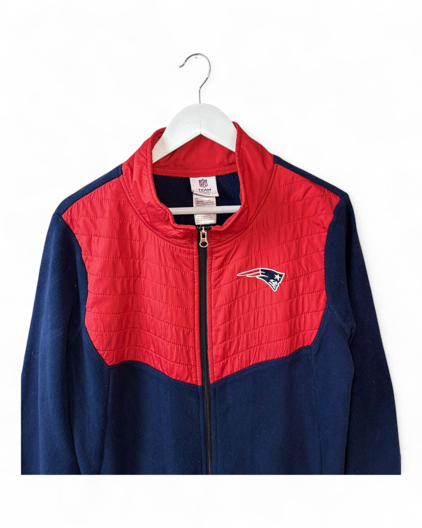 NFL New England Patriots Unisex Blue Fleece Jacket Logo Size Medium