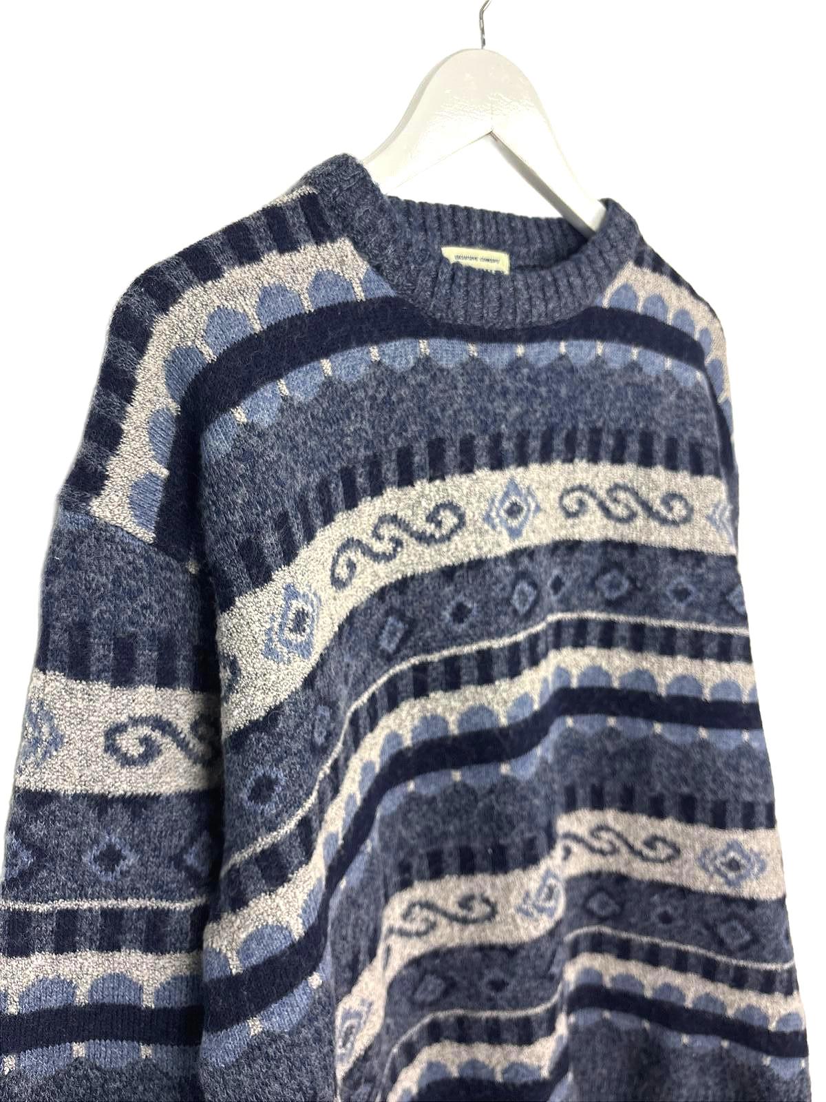 Vintage 90's Deep Valley Mens Women's Patterned Knit Sweater Geometric XXL