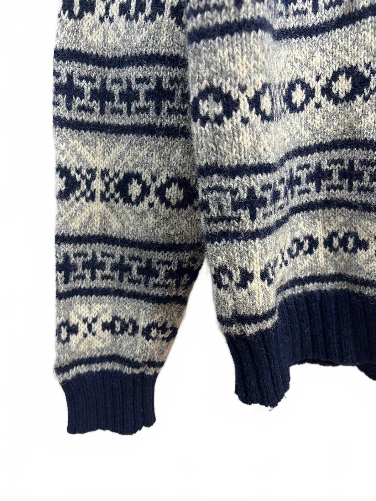 Vintage Eddie Bauer Wool Blend Patterned Sweater Large