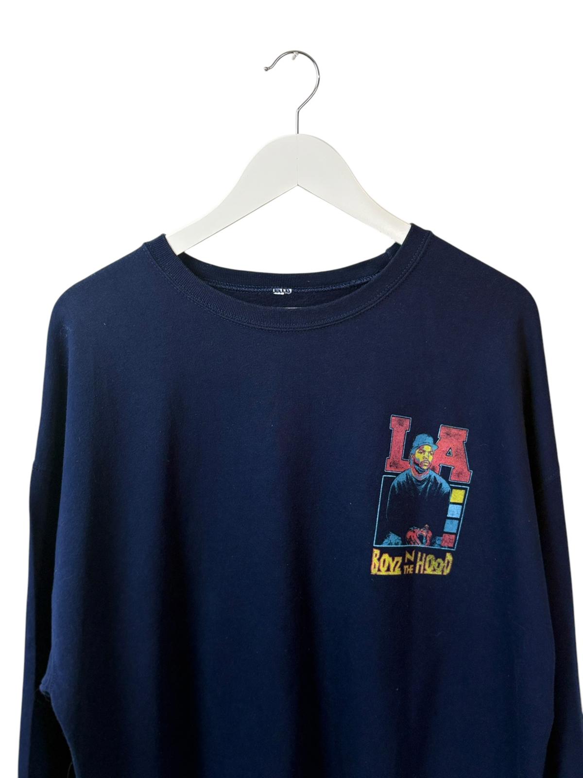 Navy Blue 'Boyz N The Hood' Unisex Graphic Sweatshirt Ice Cube LA Crewneck XL