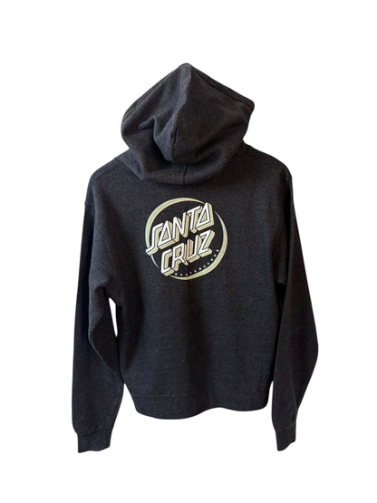 Santa Cruz Vintage Mens Black Graphic Hoodie Skate wear Size M