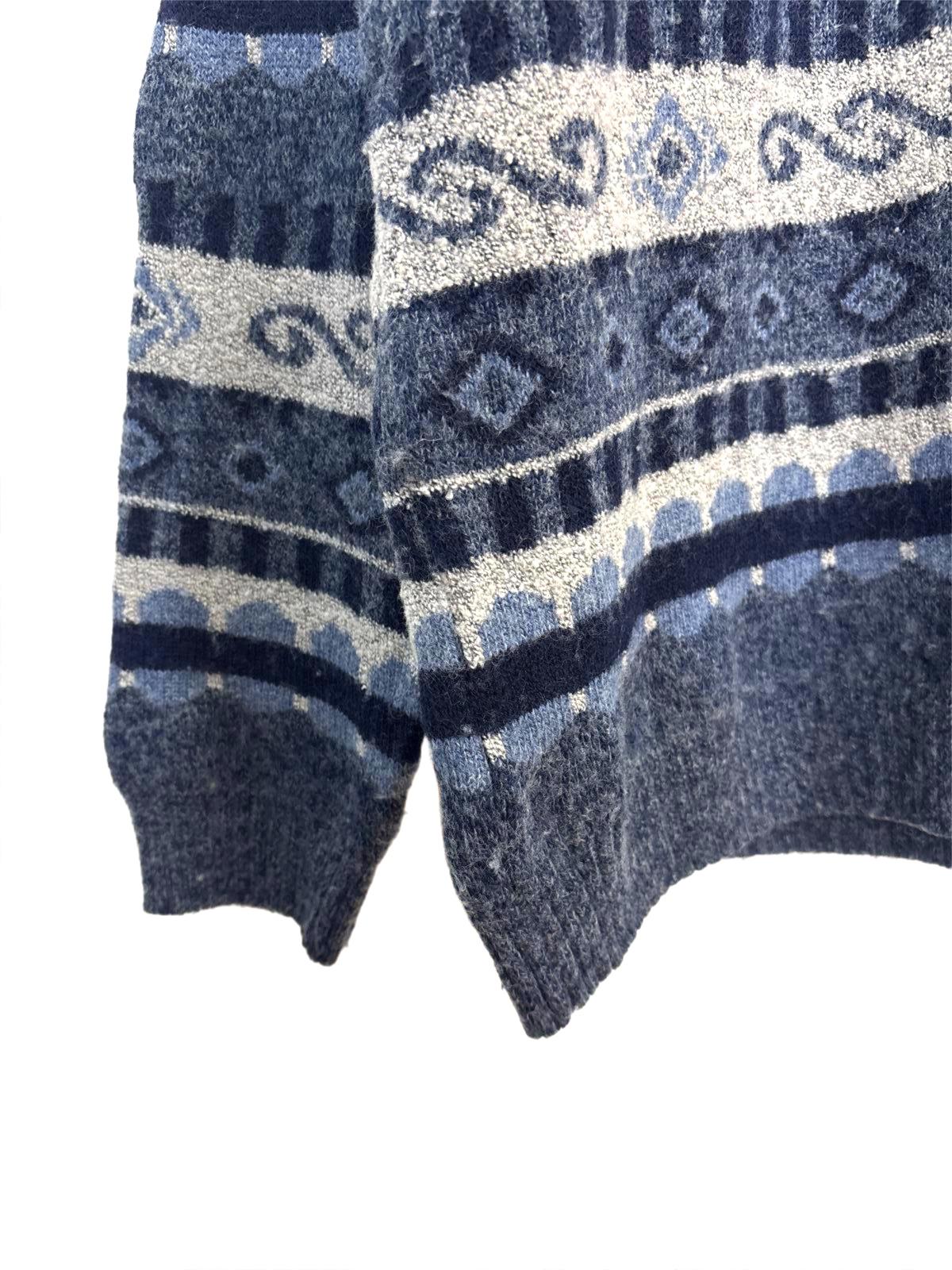 Vintage 90's Deep Valley Mens Women's Patterned Knit Sweater Geometric XXL