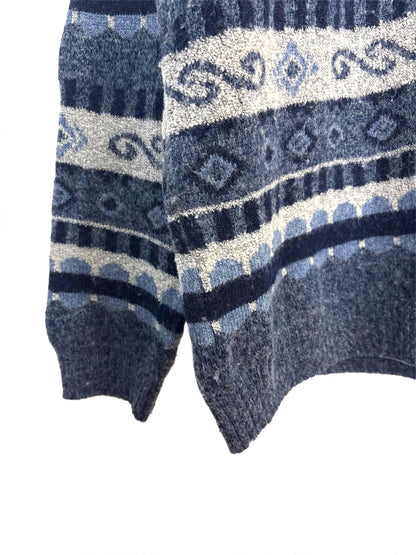 Vintage 90's Deep Valley Mens Women's Patterned Knit Sweater Geometric XXL