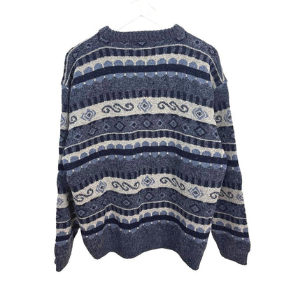 Vintage 90's Deep Valley Mens Women's Patterned Knit Sweater Geometric XXL
